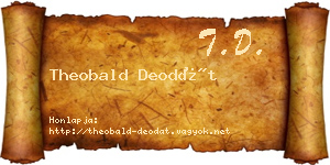 Theobald Deodát névjegykártya
